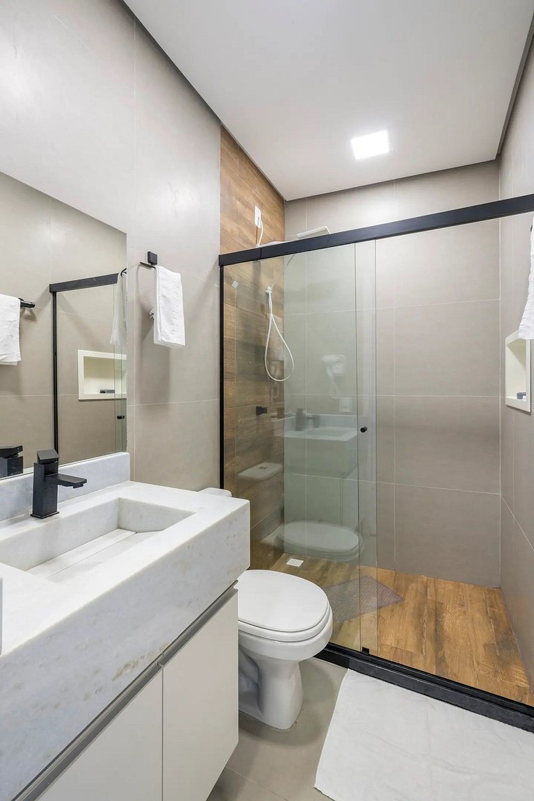 Villa 2 - Piscina Priv. Vidro 2 Quartos e Ar - Casa Manuê