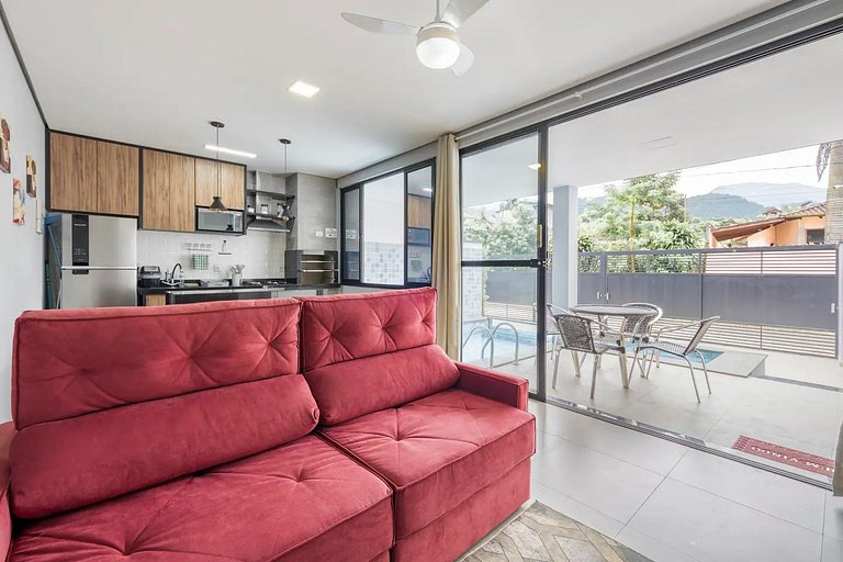 Villa 2 - Piscina Priv. Vidro 2 Quartos e Ar - Casa Manuê