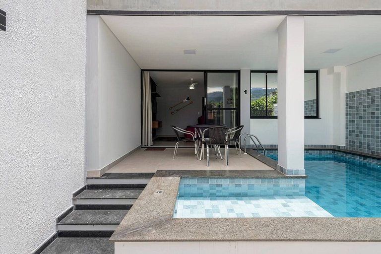 Villa 2 - Piscina Priv. Vidro 2 Quartos e Ar - Casa Cais