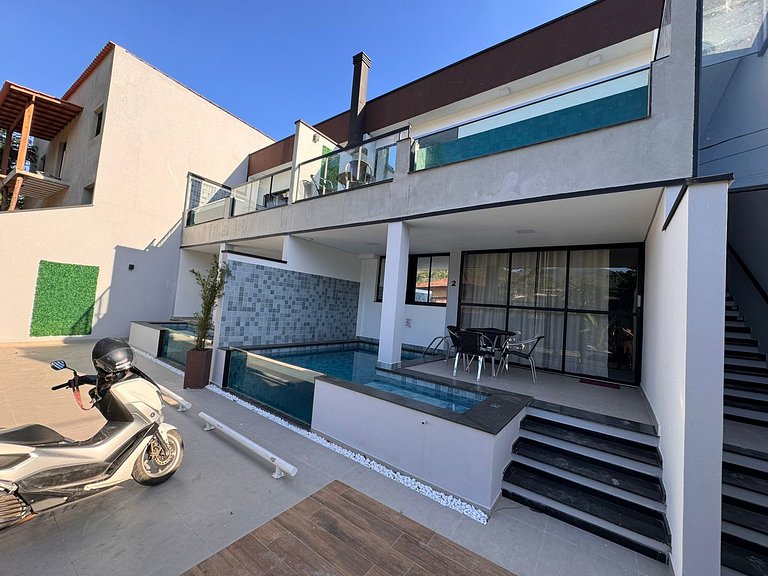 Villa 2 - Piscina Priv. Vidro 2 Quartos e Ar - Casa Manuê