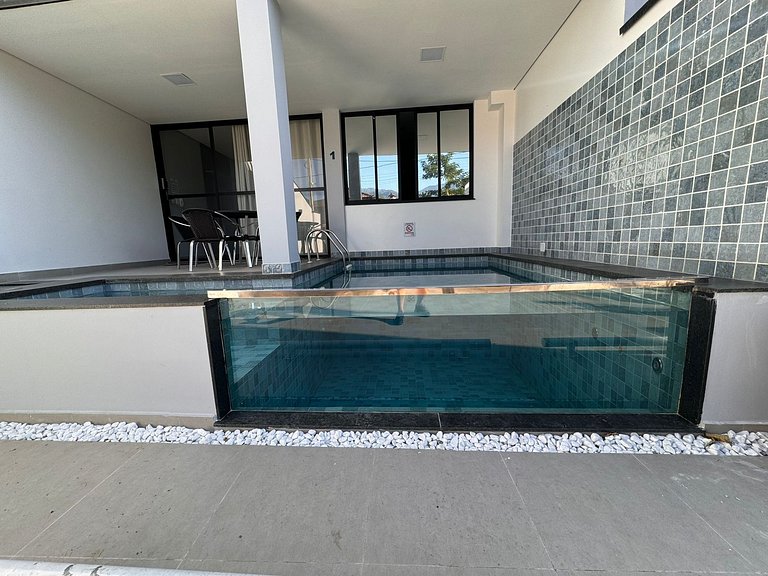 Villa 2 - Piscina Priv. Vidro 2 Quartos e Ar - Casa Cais