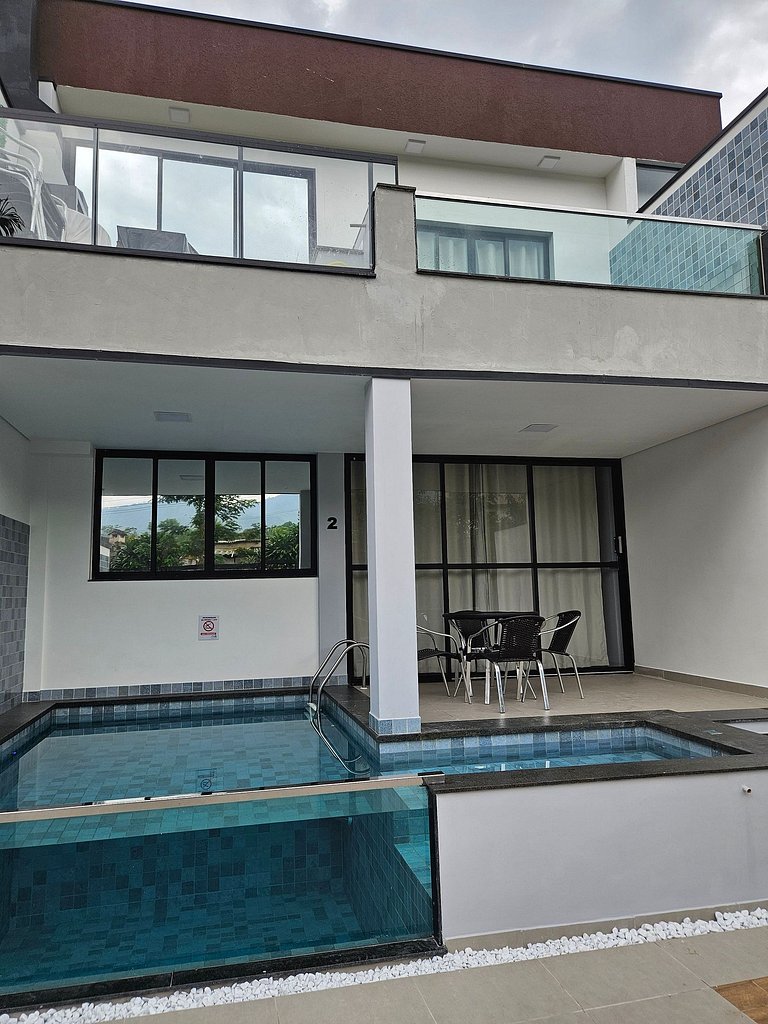 Villa 2 - Piscina Priv. Vidro 2 Quartos e Ar - Casa Cais