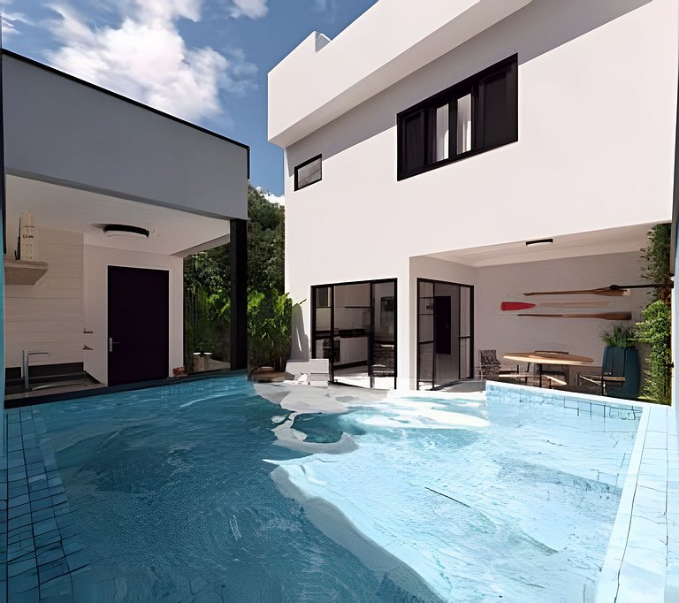 Casa piscina aquecida cond. fechado, ar e academia