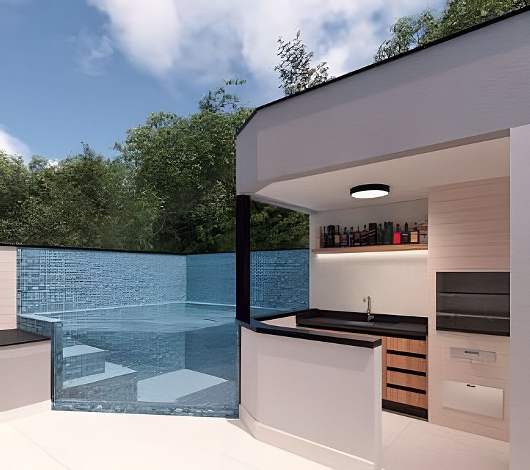 Casa piscina aquecida cond. fechado, ar e academia
