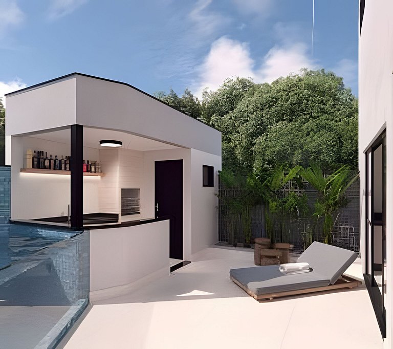 Casa piscina aquecida cond. fechado, ar e academia
